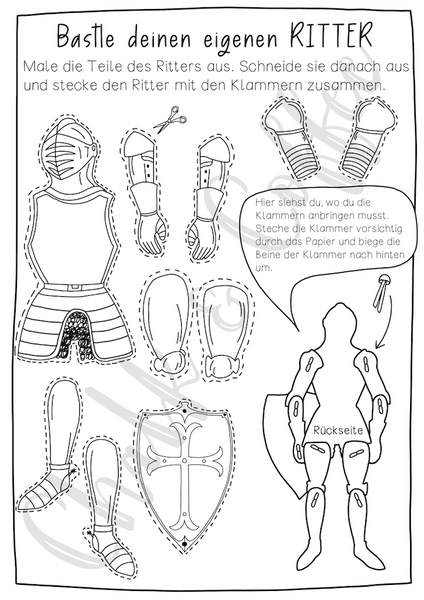 Mittelalter Spiel- & Bastelanleitungen - Aufgaben, Spiele & Basteln (PDF)