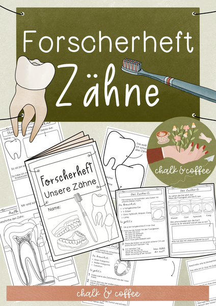 Forscherheft Zähne & Gebiss - Experimente, Arbeitsblätter, Bastelanleitungen zum Thema Zahn & Zahngesundheit (PDF)