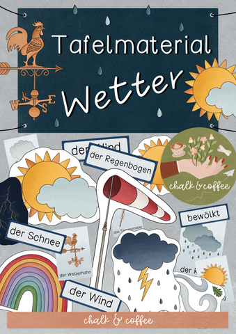 Tafelmaterial Wetter - Wetterbeobachtung & Wettermessung Bildkarten Grundschule (PDF)