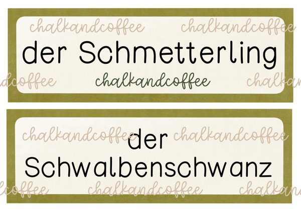 Tafelmaterial Lebenszyklus Schmetterling - Metamorphose Bildkarten (PDF)