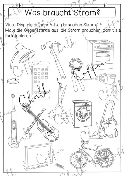 Unterrichtsreihe Strom - Arbeitsblätter, Experimente & Lösungen (PDF)