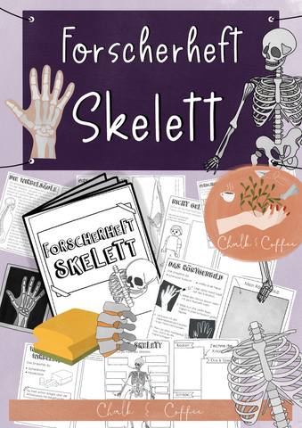 Forscherheft Skelett - Texte, Experimente, Bastelanleitungen & Versuche (PDF)