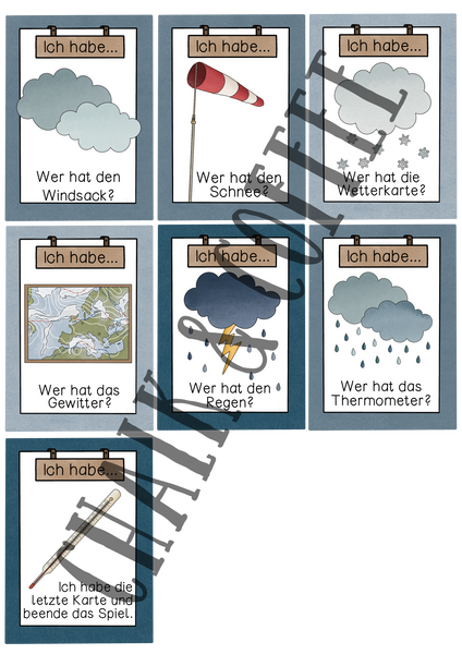 Wetter Ich habe...? Wer hat...? - Wetterphänomene & Messgeräte (PDF)