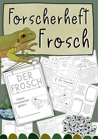 Forscherheft Frosch - Forscheraufgaben zum eigenständigen Arbeiten (PDF)